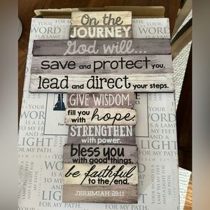 Christian Cross Home Decor Sign